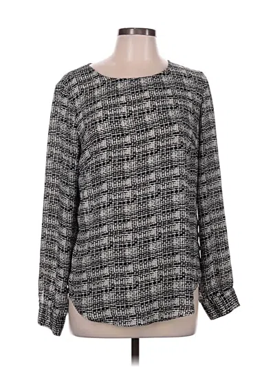 Pre-owned Rose + Olive Long Sleeve Blouse In Gray