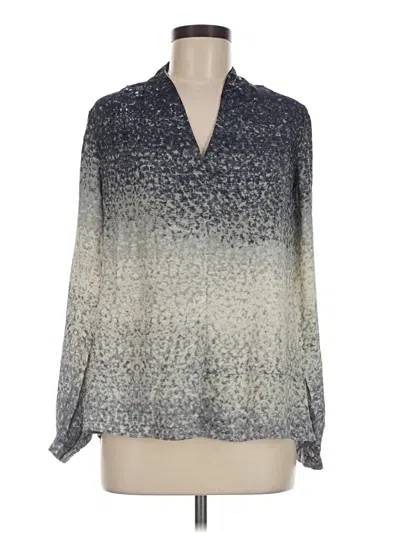 Pre-owned Rose + Olive Long Sleeve Blouse In Gray