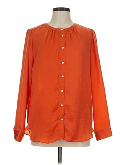 Pre-owned Rose + Olive Long Sleeve Blouse In Orange