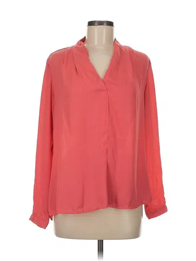 Pre-owned Rose + Olive Long Sleeve Blouse In Pink