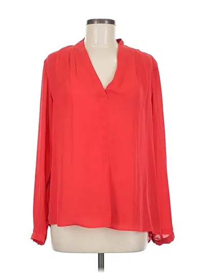 Pre-owned Rose + Olive Long Sleeve Blouse In Red