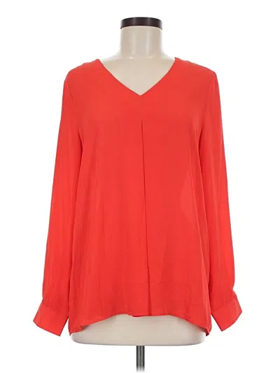 Pre-owned Rose + Olive Long Sleeve Blouse In Red