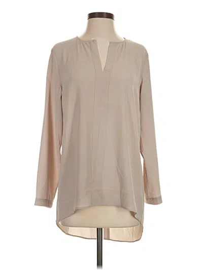 Pre-owned Rose + Olive Long Sleeve Blouse In Tan