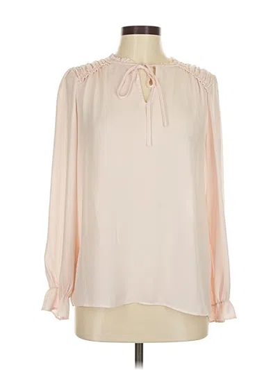 Pre-owned Rose + Olive Long Sleeve Blouse In White