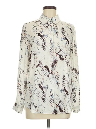 Pre-owned Rose + Olive Long Sleeve Blouse In White