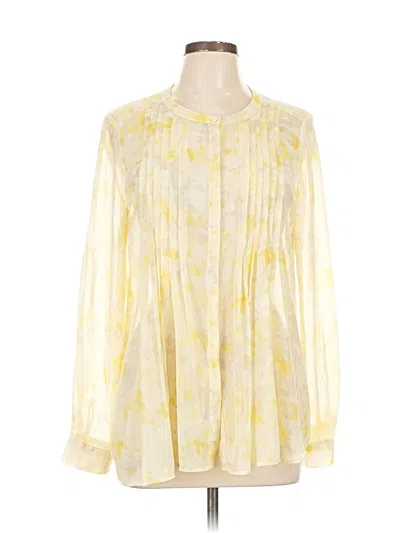 Pre-owned Rose + Olive Long Sleeve Blouse In Yellow