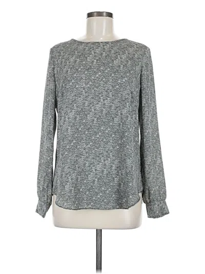 Pre-owned Rose + Olive Long Sleeve Top Gray Crew Neck Tops