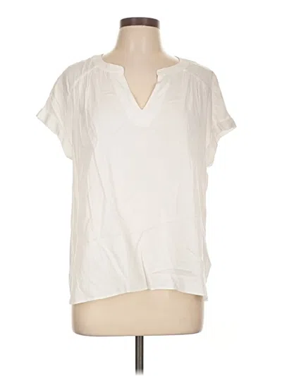 Pre-owned Rose + Olive Short Sleeve Blouse In Ivory