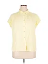 Rose + Olive Short Sleeve Blouse In Yellow