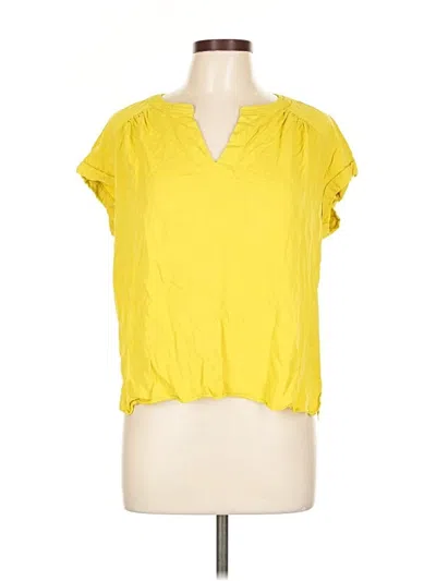 Pre-owned Rose + Olive Short Sleeve Blouse In Yellow