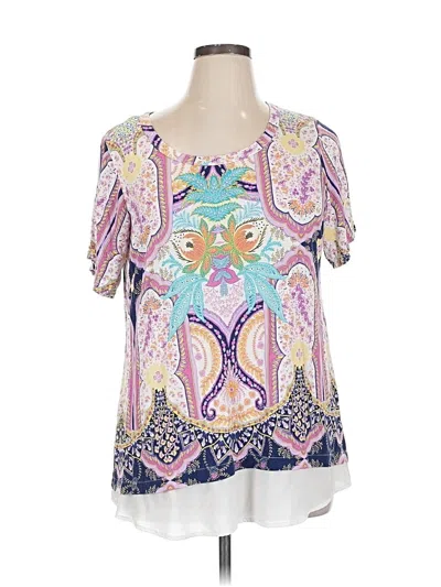 Pre-owned Rose + Olive Short Sleeve T-shirt In Purple