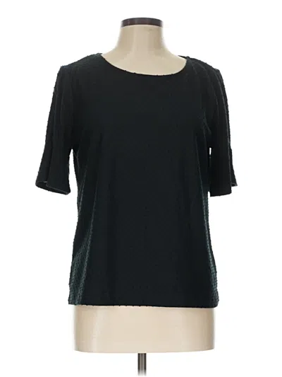 Pre-owned Rose + Olive Short Sleeve Top Black Square Neckline Tops