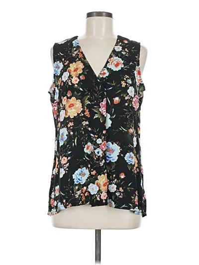 Pre-owned Rose + Olive Sleeveless Blouse In Black