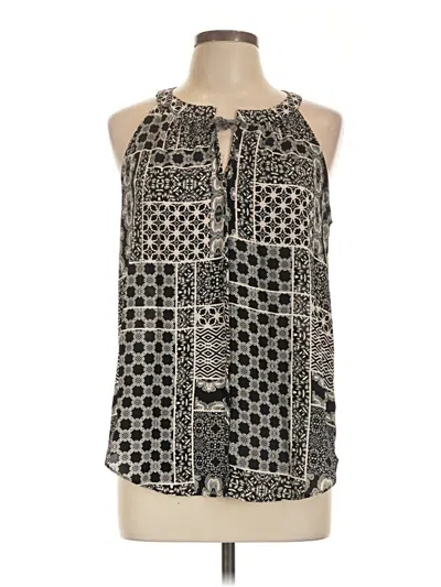 Pre-owned Rose + Olive Sleeveless Blouse In Black