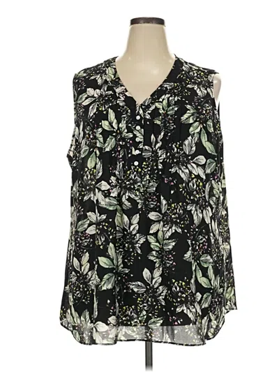 Pre-owned Rose + Olive Sleeveless Blouse In Black