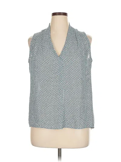 Pre-owned Rose + Olive Sleeveless Blouse In Blue