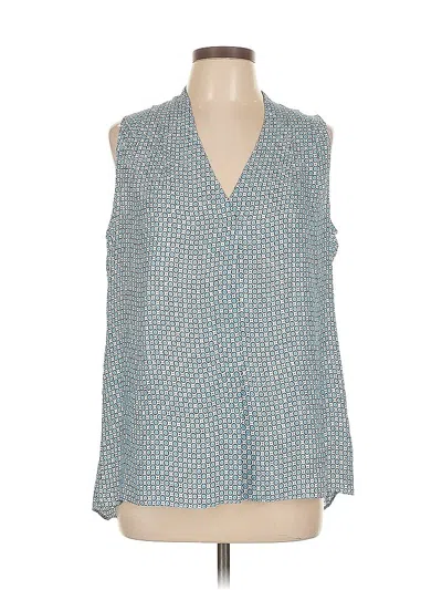 Pre-owned Rose + Olive Sleeveless Blouse In Blue