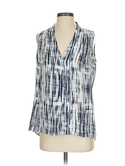 Pre-owned Rose + Olive Sleeveless Blouse In Blue