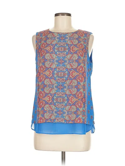 Pre-owned Rose + Olive Sleeveless Blouse In Blue