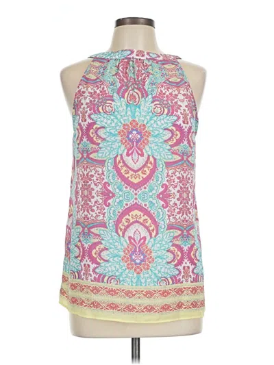 Pre-owned Rose + Olive Sleeveless Blouse In Blue