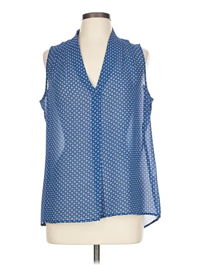 Pre-owned Rose + Olive Sleeveless Blouse In Blue