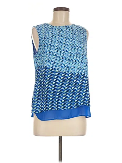 Pre-owned Rose + Olive Sleeveless Blouse In Blue