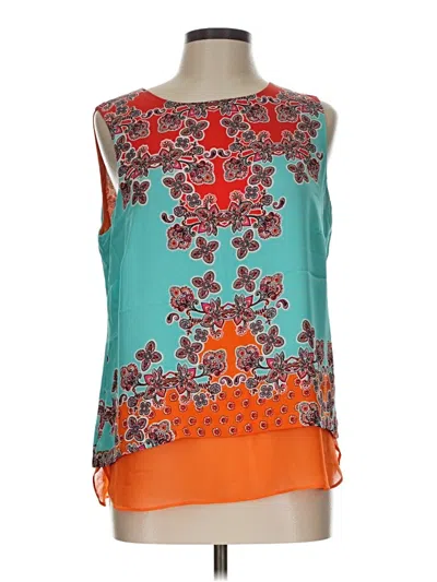 Pre-owned Rose + Olive Sleeveless Blouse In Blue