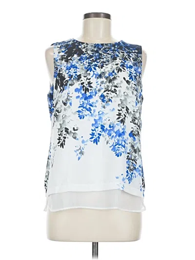 Pre-owned Rose + Olive Sleeveless Blouse In Blue