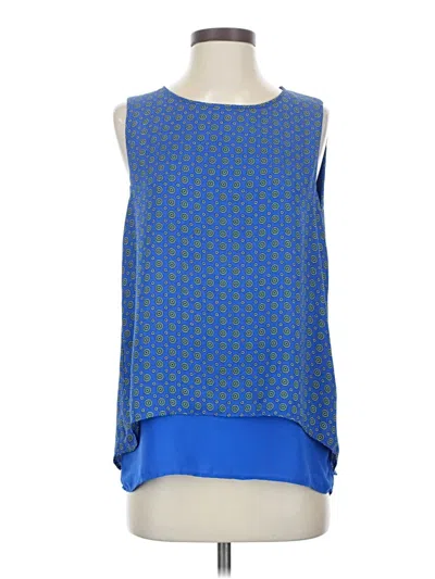 Pre-owned Rose + Olive Sleeveless Blouse In Blue