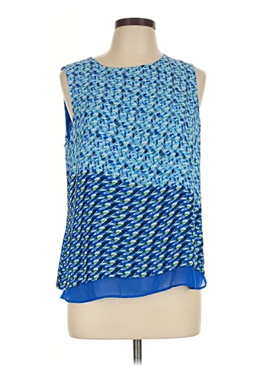 Pre-owned Rose + Olive Sleeveless Blouse In Blue