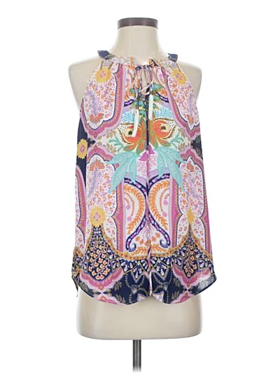 Pre-owned Rose + Olive Sleeveless Blouse In Blue