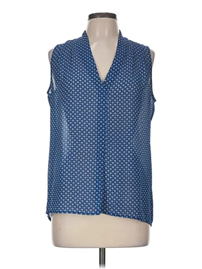 Pre-owned Rose + Olive Sleeveless Blouse In Blue