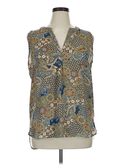 Pre-owned Rose + Olive Sleeveless Blouse In Blue