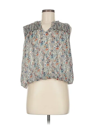 Pre-owned Rose + Olive Sleeveless Blouse In Gray