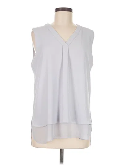 Pre-owned Rose + Olive Sleeveless Blouse In Gray