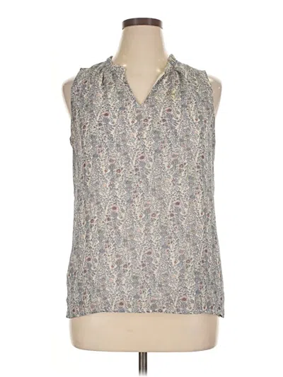 Pre-owned Rose + Olive Sleeveless Blouse In Gray