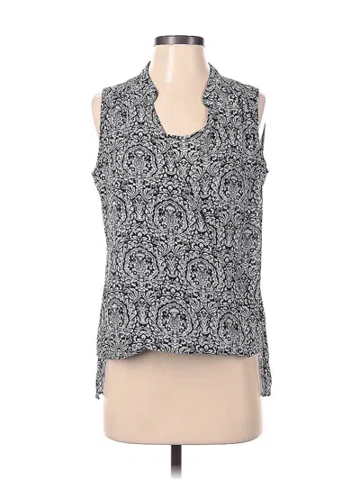 Pre-owned Rose + Olive Sleeveless Blouse In Gray