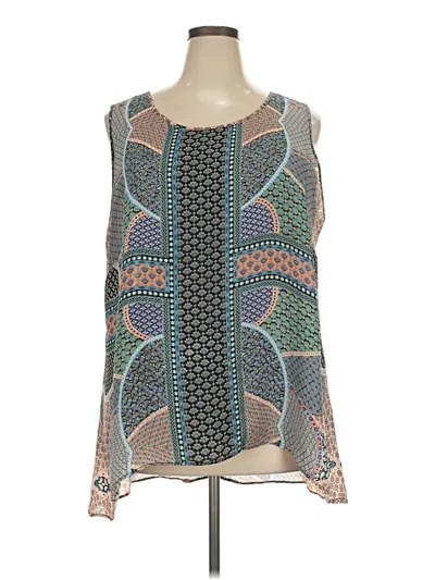 Pre-owned Rose + Olive Sleeveless Blouse In Gray