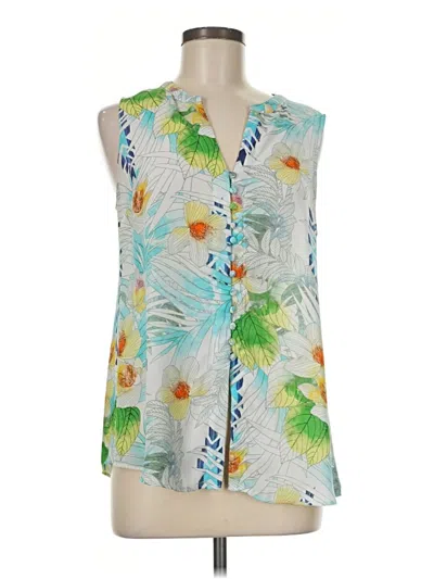 Pre-owned Rose + Olive Sleeveless Blouse In Green