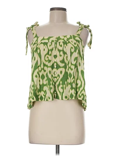 Pre-owned Rose + Olive Sleeveless Blouse In Green