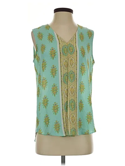 Pre-owned Rose + Olive Sleeveless Blouse In Green