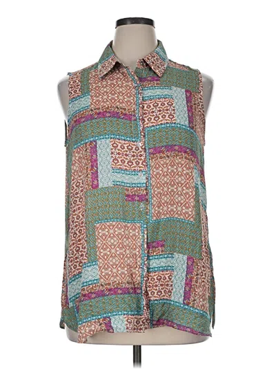 Pre-owned Rose + Olive Sleeveless Blouse In Green