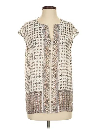 Pre-owned Rose + Olive Sleeveless Blouse In Ivory