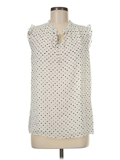 Pre-owned Rose + Olive Sleeveless Blouse In Ivory