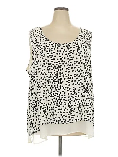 Pre-owned Rose + Olive Sleeveless Blouse In Ivory