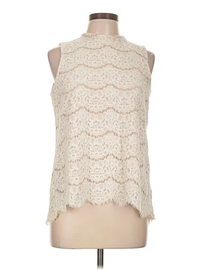 Pre-owned Rose + Olive Sleeveless Blouse In Ivory