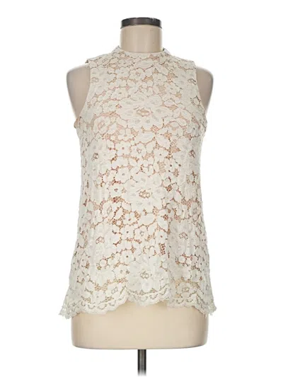 Pre-owned Rose + Olive Sleeveless Blouse In Ivory