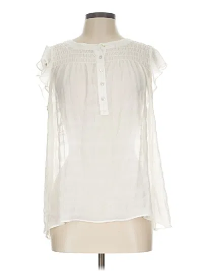Pre-owned Rose + Olive Sleeveless Blouse In Ivory