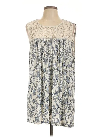 Pre-owned Rose + Olive Sleeveless Blouse In Ivory