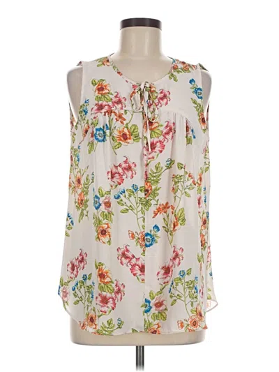 Pre-owned Rose + Olive Sleeveless Blouse In Ivory